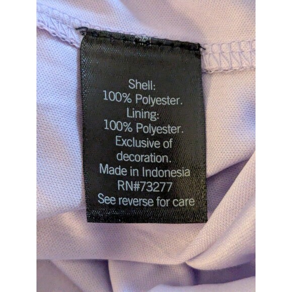 Simply Vera Vera Wang Top Women's XL Purple Smocked Ruffle Blouse Boho Sheer - Picture 10 of 14